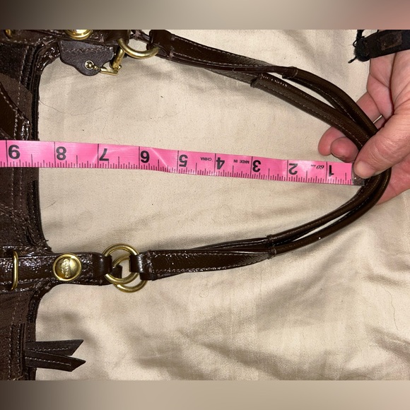 Coach Brown Leather Hobo Bag w Suede patches - Picture 5 of 9